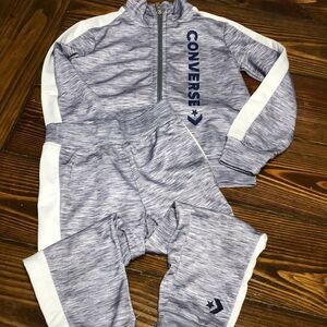 Converse Gray and White Toddler Sweatsuit 3T
